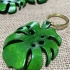 Monstera Leaf (with holes) Leather Keychain
